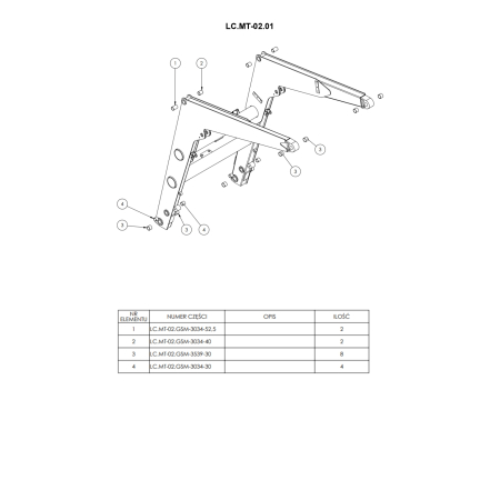 Komplet łożysk ślizgowych z igliduru do ładowacza TYTAN MT-02 (16 szt.)